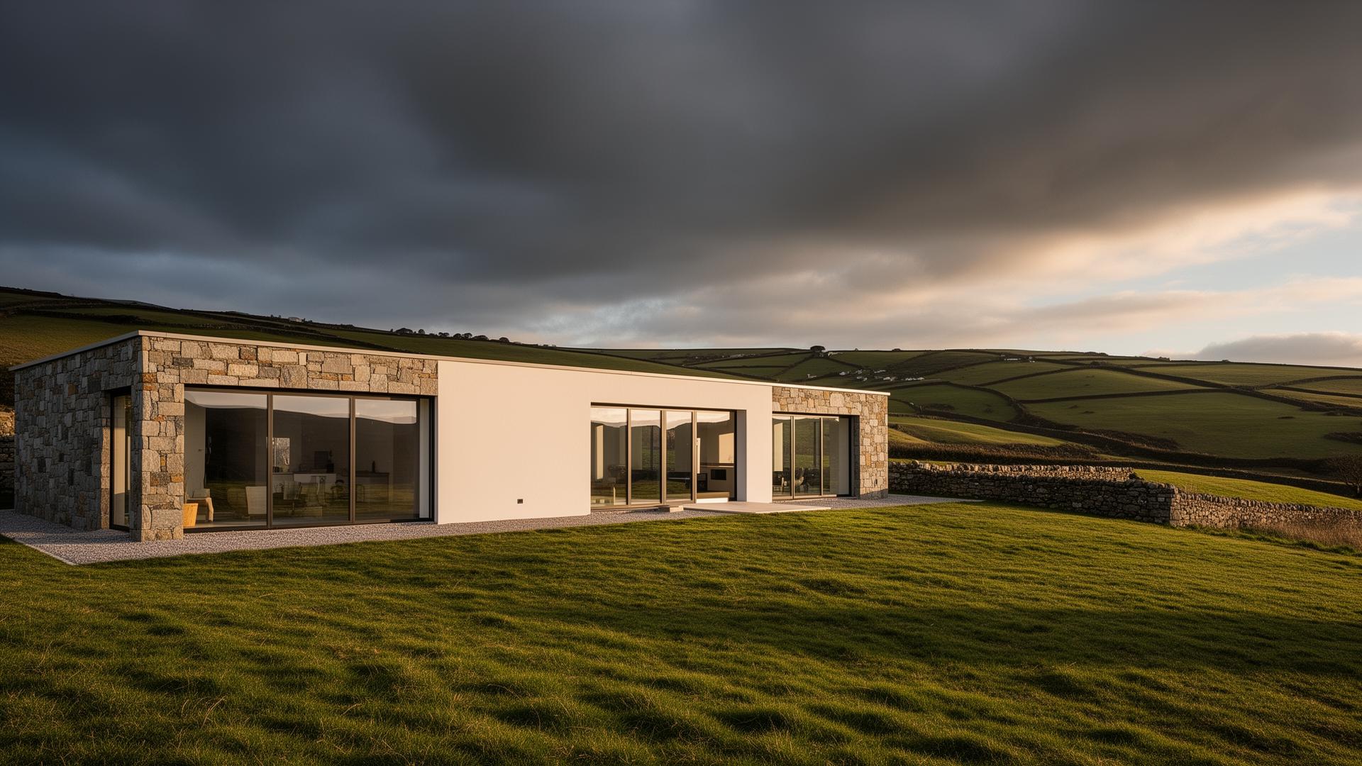 Bespoke modern home in the Cornish countryside designed by Trademark Designs